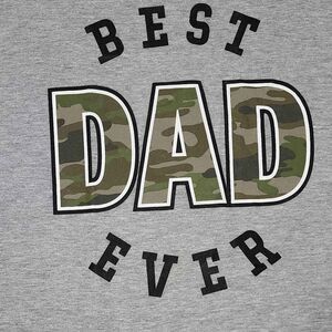 Men's Large T-Shirt Father's Day Gift Best Dad Ever Graphic Tee Shirt NEW, Gray
